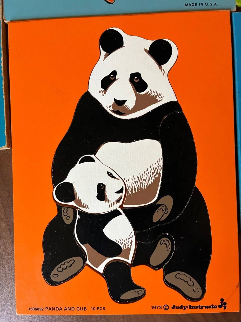 Vintage puzzles bundle hard paperboard